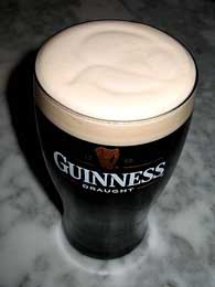 A pint of Guinness.